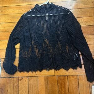 Forever 21 Black Lace Blouse
